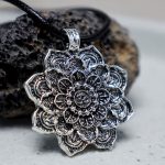 Buddha Stones Tibetan Lotus Blessing Necklace Pendant Necklaces & Pendants BS 2
