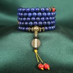 Buddha Stones Tibetan Mala Lapis Lazuli Positive Bracelet Mala Bracelet BS 6