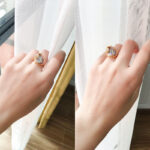 Buddha Stones Pearl Copper Plated Gold Flower Happiness Wealth Ring Ring BS 5