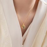 Buddha Stones 925 Sterling Silver Natural Hetian Cyan Jade Flower Luck Necklace Pendant Ring Earrings Set Bracelet Necklaces & Pendants BS 6