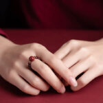 Buddha Stones Garnet Cinnabar Lucky Bead PiXiu Om Mani Padme Hum Rose Protection Ring Ring BS Cinnabar Om Mani Padme Hum(Adjustable)