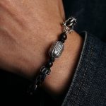 Buddha Stones 925 Sterling Silver Koi Fish Wealth Reincarnation Knot Braid String Bracelet Bracelet BS 4