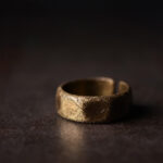 Buddha Stones Tibetan Simple Design Copper Brass Frosted Wealth Ring Ring BS 2