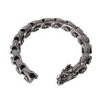Buddha Stones Dragon Titanium Steel Luck Bracelet Bangle Bracelet Bangle BS 5