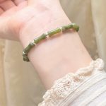 Buddha Stones 925 Sterling Silver Bamboo Jade Lucky Cat Fu Character Luck Abundance Bracelet Bracelet BS 13