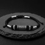 Buddha Stones 925 Sterling Silver Om Mani Padme Hum Wisdom Braided Rope Bracelet Bracelet BS 2