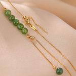 Buddha Stones 925 Sterling Silver Cyan Jade Beads Healing Necklace Pendant Necklaces & Pendants BS 9