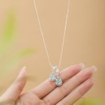 Buddha Stones 925 Sterling Silver Green Jade Double Gourd Butterfly Luck Necklace Pendant Necklaces & Pendants BS 3