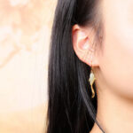 Fish Pattern Jade Luck Dangle Drop Earrings Earrings BS 3