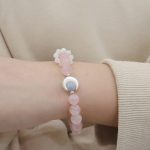 Buddha Stones 925 Sterling Silver Natural Amethyst Aquamarine Pink Crystal Cat's Eye Healing Crescent Moon Bracelet Bracelet BS 15