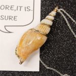Buddha Stones Natural Shankha Conch Shell Seashell Lucky Necklace Pendant Necklaces & Pendants BS 11