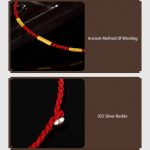 Buddha Stones 999 Gold Bead Handmade Four Thread Wishful Knots Braided Protection Bracelet Bracelet BS 7