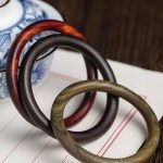 Buddha Stones Tibetan Small Leaf Red Sandalwood Ebony Green Sandalwood Protection Bracelet Bangle Bracelet BS 1