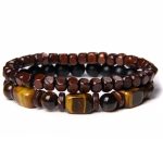 Buddha Stones Tiger Eye Frosted Stone Hematite Courage Bracelet Bracelet BS 1