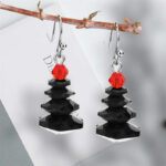 Buddha Stones Various Crystals Christmas Tree Amethyst Peace Healing Drop Earrings Earrings BS 12