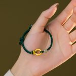 Buddha Stones 999 Sterling Silver Peace Buckle Hetian Jade Bead Luck Green Rope Braided Bracelet 6