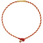 Buddha Stones 14K Gold Plated Handmade Red Gold Rope King Kong Knot Braided Luck Bracelet Bracelet BS 10