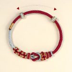 Buddha Stones Handmade Peach Blossom Knot Eight Thread Peace Knot Luck Protection Bracelet Bracelet BS 9