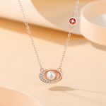 Buddha Stones 925 Sterling Silver Pearl Ingots Copper Coins Healing Necklace Pendant Red Rope Bracelet Set Bracelet Necklaces & Pendants BS Necklace