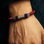 Buddha Stones 925 Sterling Silver Om Mani Padme Hum Peace Red String Bracelet Bracelet BS 4