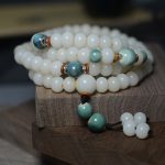 Buddha Stones 108 Mala Beads Bodhi Seed Keep Away Evil Spirits Calm Bracelet Mala Bracelet BS 9