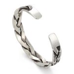 Buddha Stones Koi Fish Twisted Design Luck Wealth Cuff Bracelet Bangle Bracelet Bangle BS 2
