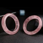 Buddha Stones  Natural Rose Quartz Love Caring Bracelet Bangle Bracelet Bangle BS 5