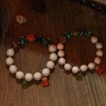 Buddha Stones Tibetan Incense Ash Porcelain Luminous Fluorescent Liuli Glass Bead Gourd Copper Coin Charm Peace Bracelet Bracelet BS 3