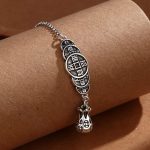 Buddha Stones Copper Coin Money Bag Wealth Bracelet Bracelet BS 1