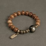 Buddha Stones Kuka Seed Tiger Eye Gold Sheen Obsidian Copper Wealth Luck Bracelet Bracelet BS Kuka Seed&Gold Sheen Obsidian 17-17.5cm