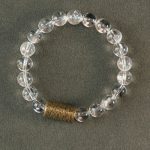 Buddha Stones White Crystal Red Hematoid Quartz Gold Rutilated Quartz Purple Phantom Protection Bracelet Bracelet BS 2
