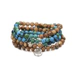 Buddha Stones 108 Meditation Healing Multilayer Mala Mala Bracelet BS 4