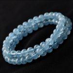 Buddha Stones Natural Aquamarine Peace Healing Bracelet Bracelet BS 7mm