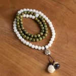 Buddha Stones Natural Green Sandalwood Bodhi Seed Soothing Bracelet Bracelet BS 2