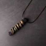 Buddha Stones Tibet Ebony Wood Copper Balance Peace Necklace Pendant Necklaces & Pendants BS Ebony Wood (Balance ♥ Calm)