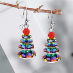 Buddha Stones Various Crystals Christmas Tree Amethyst Peace Healing Drop Earrings Earrings BS 8