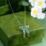 Buddha Stones 925 Sterling Silver Green Jade Butterfly Luck Necklace Pendant Necklaces & Pendants BS Jade(Prosperity♥Abundance)