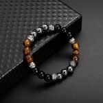 Buddha Stones Tiger Eye and Hematite Good Luck and Healing Bracelet Bracelet BS 5