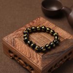 Buddha Stones Tibet White Crystal Black Onyx Om Mani Padme Hum Meditation Bracelet Bracelet BS 21
