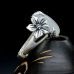 Buddha Stones 990 Sterling Silver Natural Chalcedony Plum Positive Harmony Ring Ring BS 15
