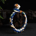 Buddha Stones Tibetan Zakiram Goddess of Wealth Bead Engraved Handmade Luck Bracelet Bracelet BS 14