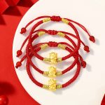 Buddha Stones 999 Sterling Silver Year of the Dragon Copper Coin Fortune Dragon Fu Character Luck Handcrafted Red String Braided Bracelet (Extra 30% Off | USE CODE: FS30) Bracelet BS 16