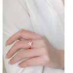 Buddha Stones 925 Sterling Silver Cherry Blossom Blessing Chain Bracelet Rotatable Ring Bracelet BS 19