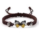 Buddha Stones Butterfly Freedom Love String Charm Bracelet Bracelet BS Brown-Yellow Butterfly