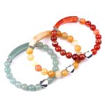 Natural Crystal Beads Unisex Heart Bracelet Bracelet BS 8