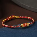 Buddha Stones Handmade Colorful Rope King Kong Knot Braided Luck Bracelet Bracelet BS 7