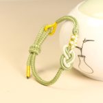 Buddha Stones Handcrafted Eight Thread Peace Knot Peach Blossom Knot Luck Connection Bracelet Bracelet BS 1