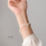 Buddha Stones 14K Gold Plated Natural Pearl Crystal Shell Charm Bead Bracelet Bracelet BS 8