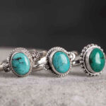 Buddha Stones 925 Sterling Silver Turquoise Wisdom Love Ring Ring BS 1