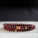 Buddha Stones 999 Gold Koi Fish Natural Garnet Protection Bracelet Bracelet BS 5mm-Garnet&Gold Koi Fish Double Wrap Bracelet 17cm
